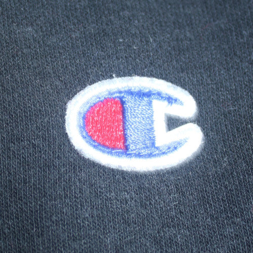 Champion Men's Black Hoodie Medium Pullover Athletic Sweatshirt