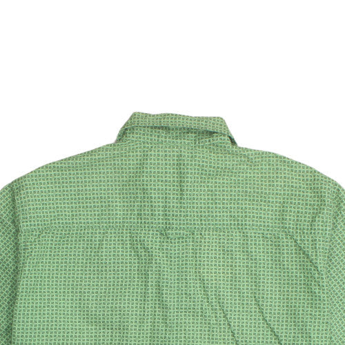 The North Face Men's Green Short Sleeve Cotton Button-Up Shirt M