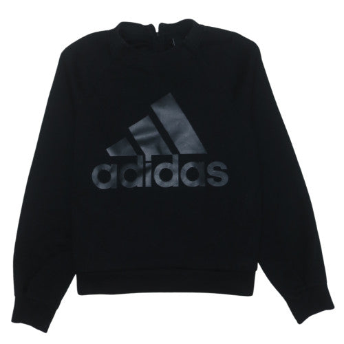 Adidas Women's Black Pullover Sweatshirt Size L Crew Neck Logo Sportswear