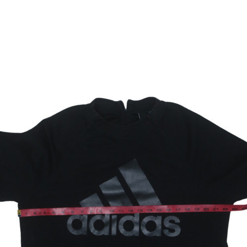 Adidas Women's Black Pullover Sweatshirt Size L Crew Neck Logo Sportswear