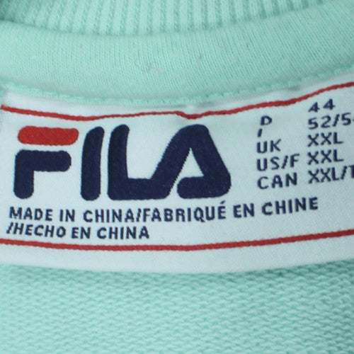 Fila Womens Mint Green XXL Pullover Sweatshirt Cotton Blend