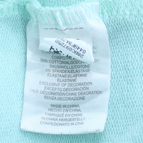 Fila Womens Mint Green XXL Pullover Sweatshirt Cotton Blend
