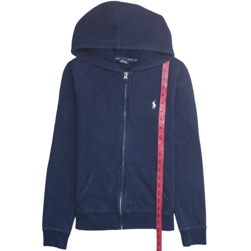Ralph Lauren Sport Womens Navy Blue Full Zip Hoodie Size M Cotton