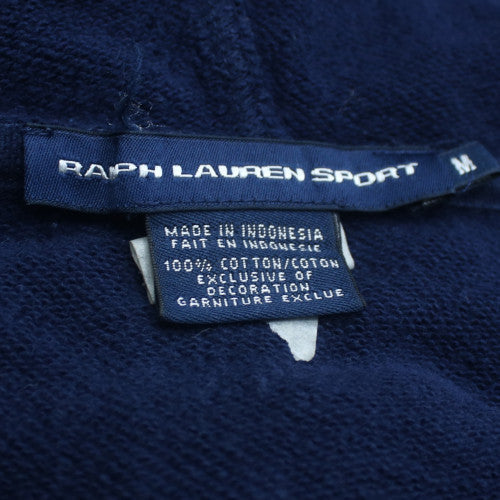 Ralph Lauren Sport Womens Navy Blue Full Zip Hoodie Size M Cotton