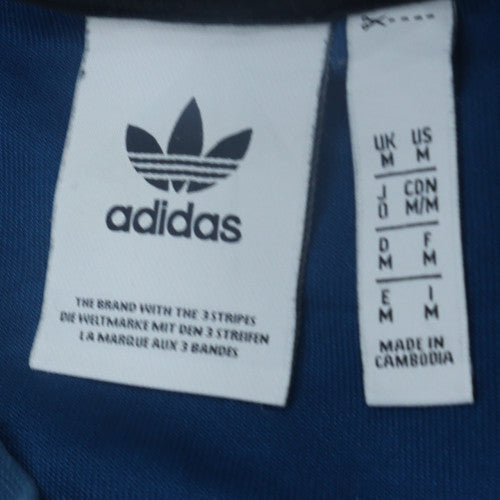 Adidas Men's Blue Colour Block Crew Neck Sweatshirt Size M