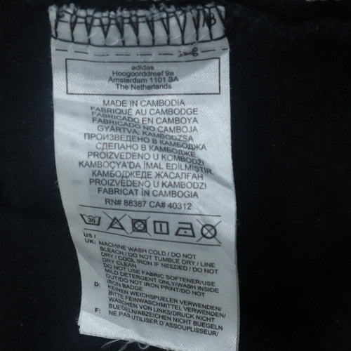 Adidas Men's Blue Colour Block Crew Neck Sweatshirt Size M