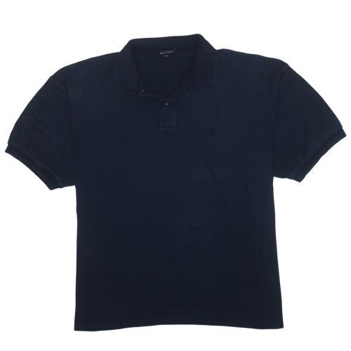 Nautica Men's Blue Cotton Polo Shirt XL Classic Fit
