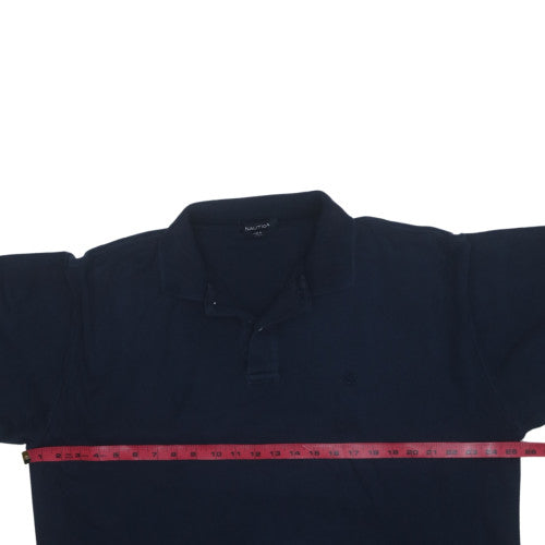 Nautica Men's Blue Cotton Polo Shirt XL Classic Fit