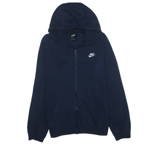 Nike Men's Blue Full Zip Hoodie L Fleece Sweatshirt