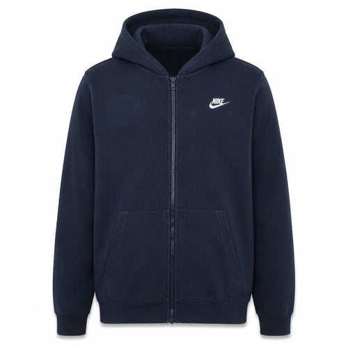 Nike Men's Blue Full Zip Hoodie L Fleece Sweatshirt