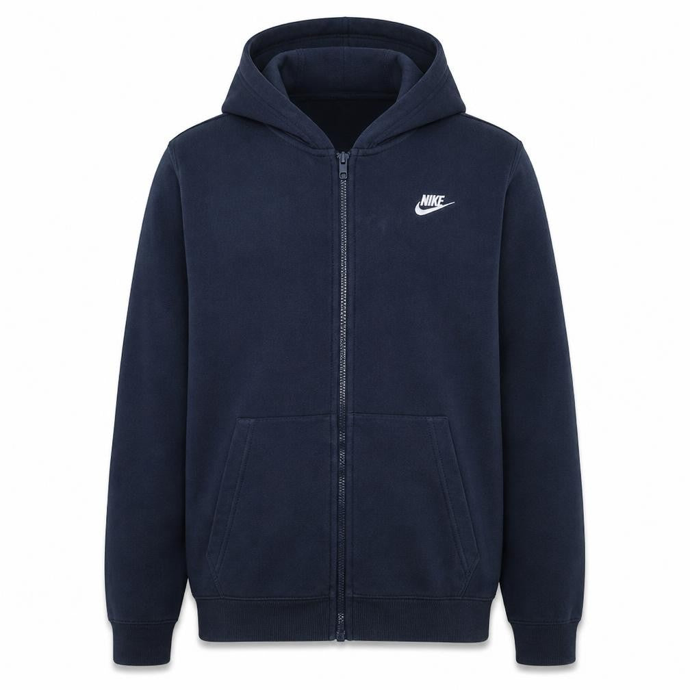 Nike Men's Blue Full Zip Hoodie L Fleece Sweatshirt