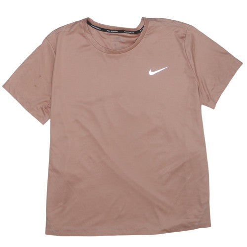 Nike Women's Brown Dri-Fit Running T-Shirt XL Lightweight
