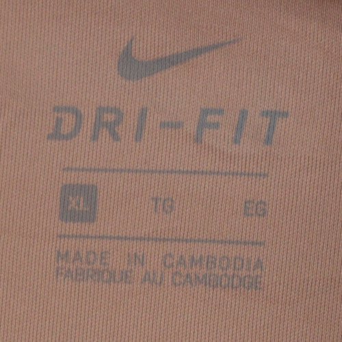 Nike Women's Brown Dri-Fit Running T-Shirt XL Lightweight