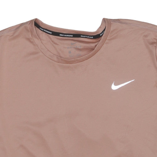 Nike Women's Brown Dri-Fit Running T-Shirt XL Lightweight