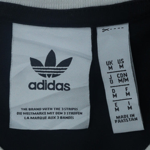 Adidas Men's Black Crew Neck Short Sleeve T-Shirt M Sports Style