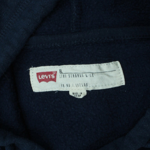 Levi's Men's Blue Pullover Hoodie XL Graphic Logo Fleece