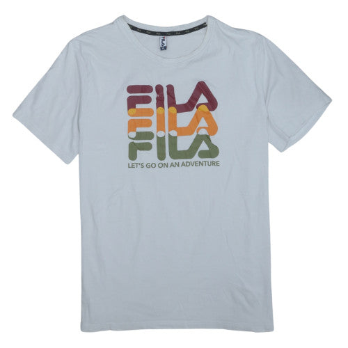 Fila Men's White XL Graphic Adventure Crew Neck T-Shirt