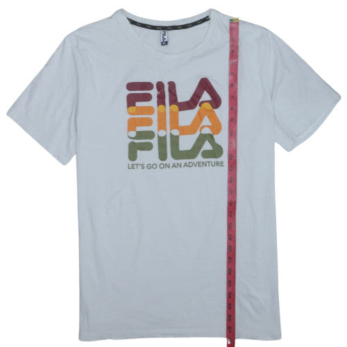 Fila Men's White XL Graphic Adventure Crew Neck T-Shirt