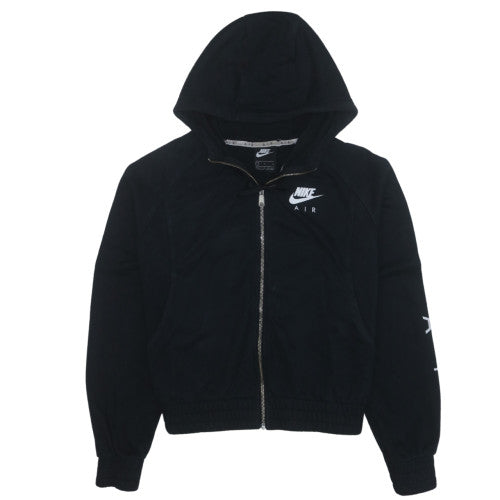 Nike Air Womens Black Full Zip Hoodie L Cotton Blend