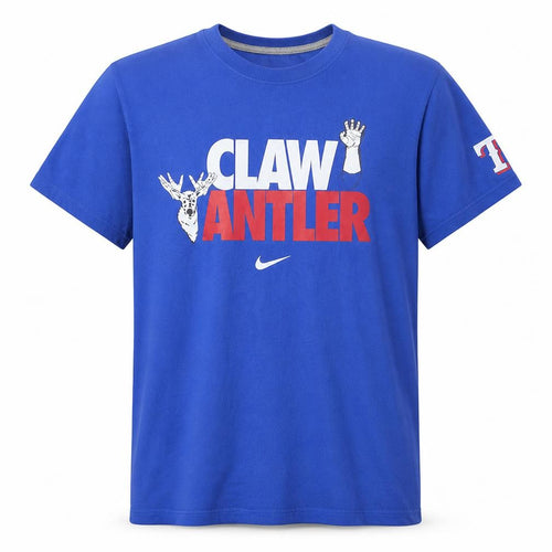 Nike Men's Blue 'Claw Antler' Graphic T-Shirt XL Regular Fit