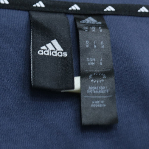 Adidas Men's Blue Full Zip Hoodie Size L Hooded Fleece Sweatshirt