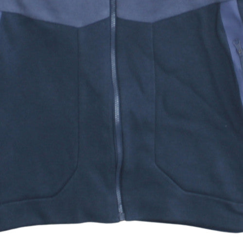Adidas Men's Blue Full Zip Hoodie Size L Hooded Fleece Sweatshirt