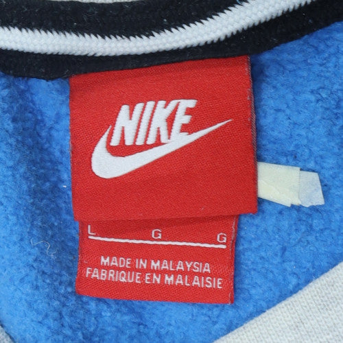 Nike Men's Grey Air Logo Crew Neck Pullover Sweatshirt L