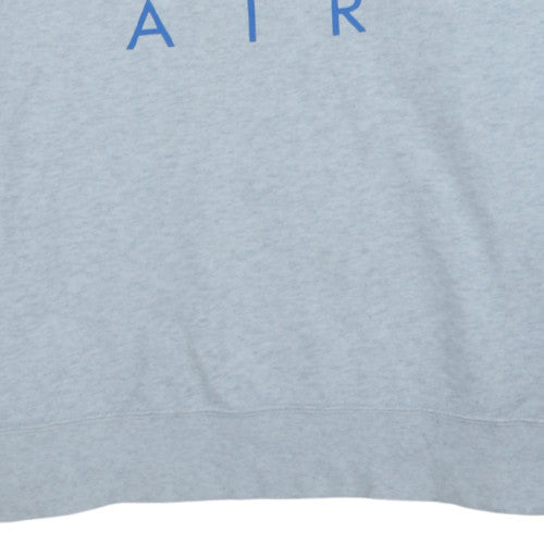 Nike Men's Grey Air Logo Crew Neck Pullover Sweatshirt L
