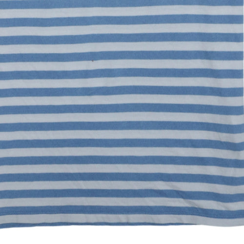 Levi's Men's Blue Striped Crew Neck Cotton T-Shirt Size M