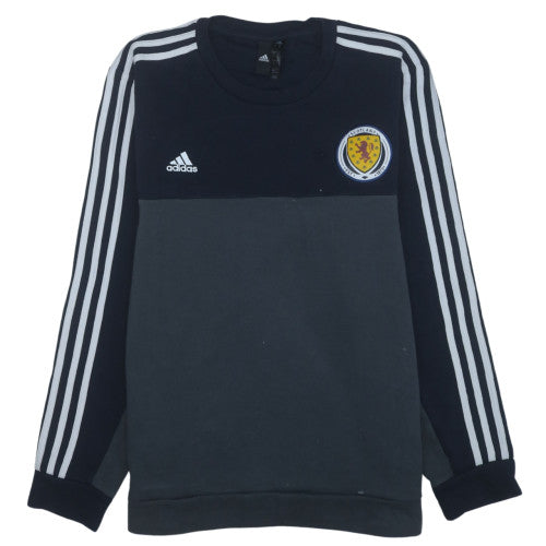 Adidas Men's Blue Scotland Football Crew Neck Sweatshirt L