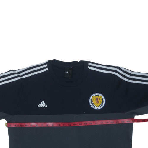Adidas Men's Blue Scotland Football Crew Neck Sweatshirt L