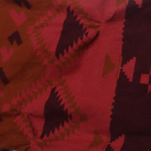 Carhartt Men's Red Aztec Geometric Cotton Long Sleeve Button-Up Shirt Size S