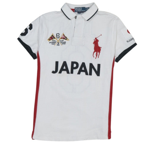 Ralph Lauren Women's White Japan Polo Shirt Size S Short Sleeve Cotton