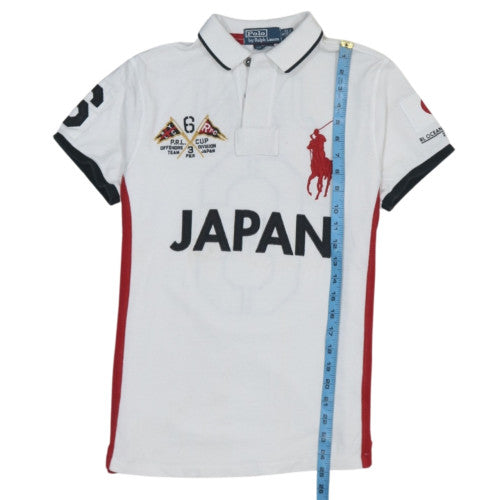 Ralph Lauren Women's White Japan Polo Shirt Size S Short Sleeve Cotton