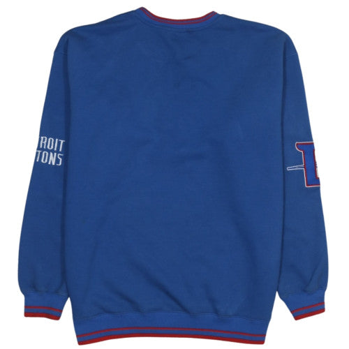 NBA Men’s Blue Detroit Pistons Sweatshirt Size L Pullover Crew Neck