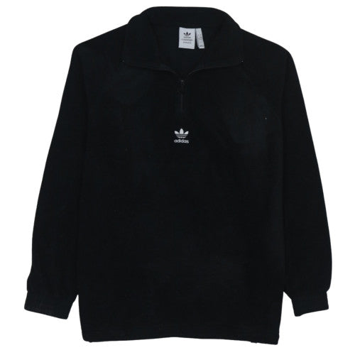 Adidas Men's Black L Quarter Zip Fleece Sweatshirt