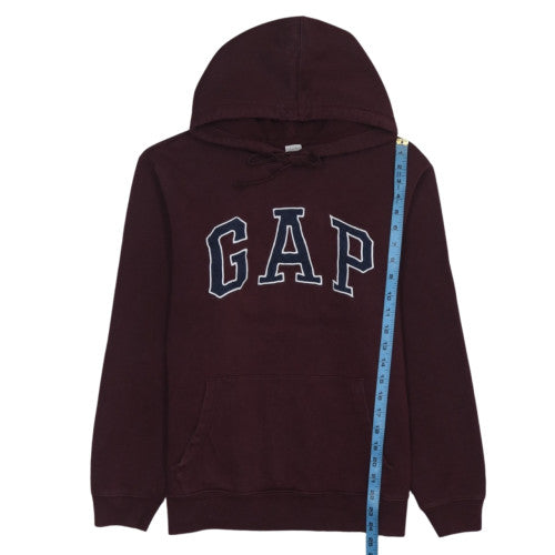 GAP Women's Burgundy Pullover Hoodie M Logo Cotton Blend Casual