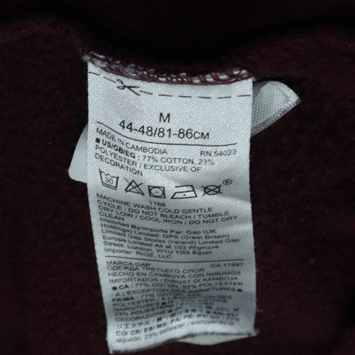 GAP Women's Burgundy Pullover Hoodie M Logo Cotton Blend Casual