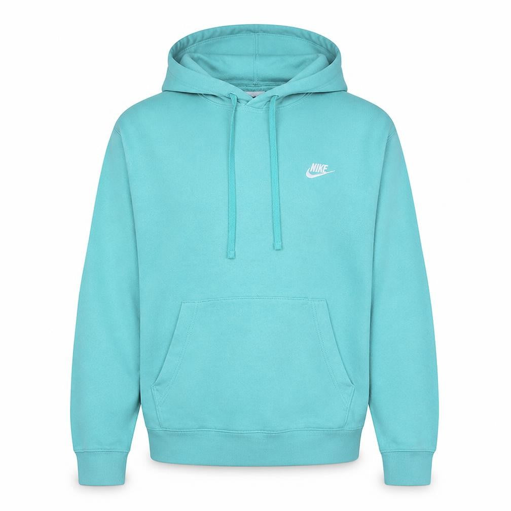 Front view of Nike Men's Blue Pullover Hoodie, size S, Regular Fit Fleece