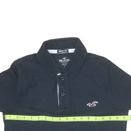 Hollister Men's Black XS Muscle Fit Polo Shirt Cotton Stretch