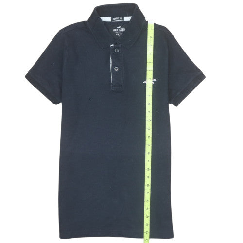 Hollister Men's Black XS Muscle Fit Polo Shirt Cotton Stretch