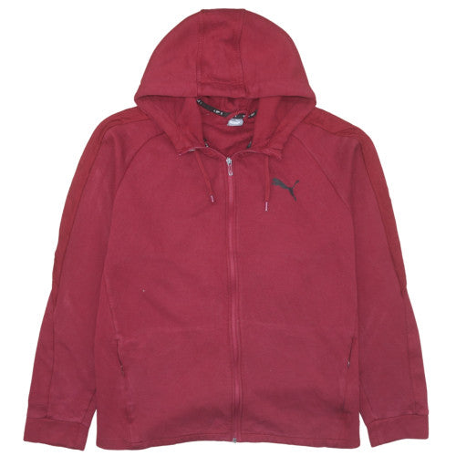 Puma Men's Red Full Zip Hoodie 2XL Regular Fit Sportswear