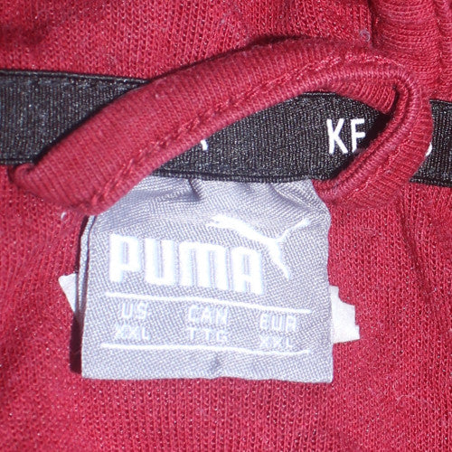 Puma Men's Red Full Zip Hoodie 2XL Regular Fit Sportswear