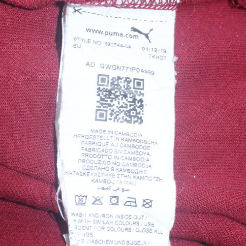 Puma Men's Red Full Zip Hoodie 2XL Regular Fit Sportswear