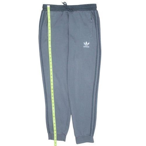 Adidas Men’s Grey Jogger Trousers L Regular Fit Fleece Pants