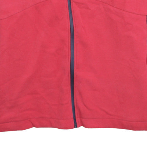 Canterbury Men's Red Full Zip Hoodie 2XL Rugby Crest Design