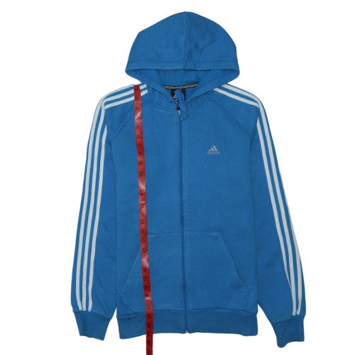 Adidas Men's Blue Full Zip Hoodie Size M Fleece Sportswear