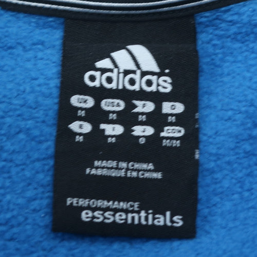 Adidas Men's Blue Full Zip Hoodie Size M Fleece Sportswear