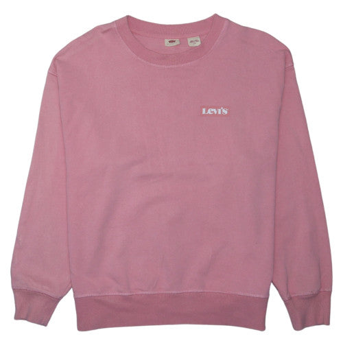Levi's Womens Pink Crew Neck Pullover Sweatshirt Size L