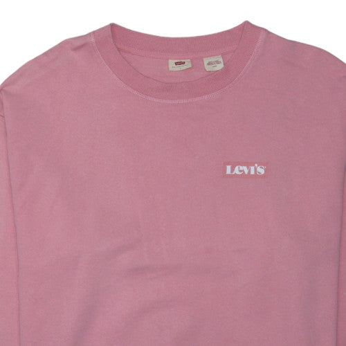 Levi's Womens Pink Crew Neck Pullover Sweatshirt Size L